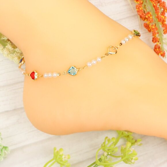 "Handmade Anklet – Elegant & Delicate Jewelry for Women | UNVRC1427 - Picture 1 of 10